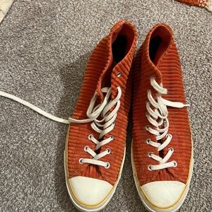 Converse All Star Chuck Corduroy Orange High Tops